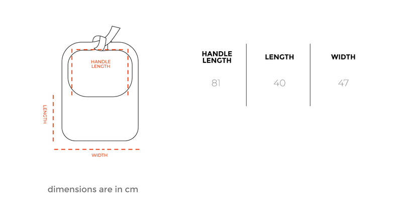 Lilac Corduroy Bow Bag size chart
