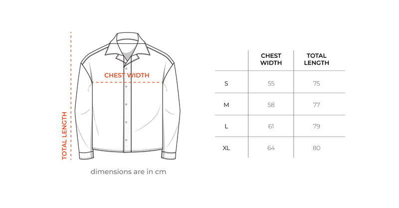 Turquoise Boyfriend Linen Shirt size chart