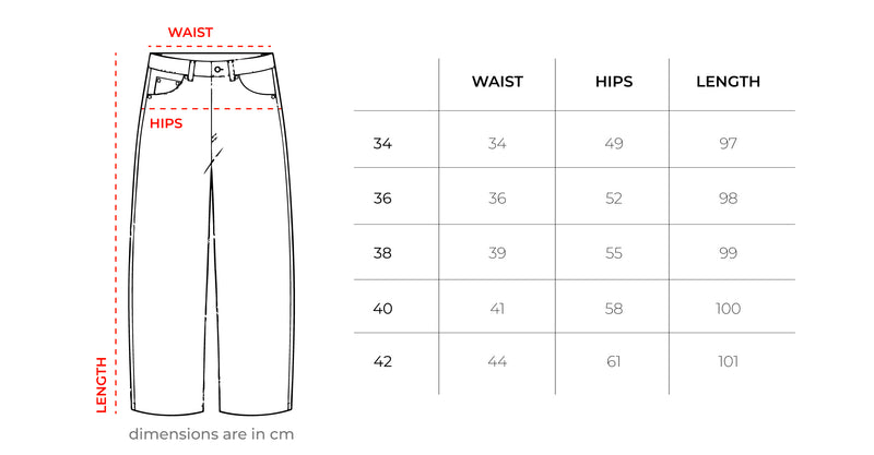 Female Black Washed Wide Leg Jeans size chart