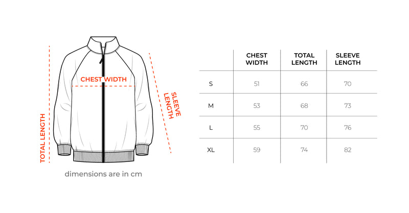 Blue Oversized Knit Jacket size chart