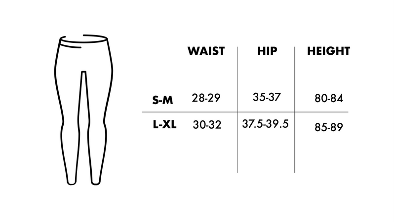 Grey Leggings size chart