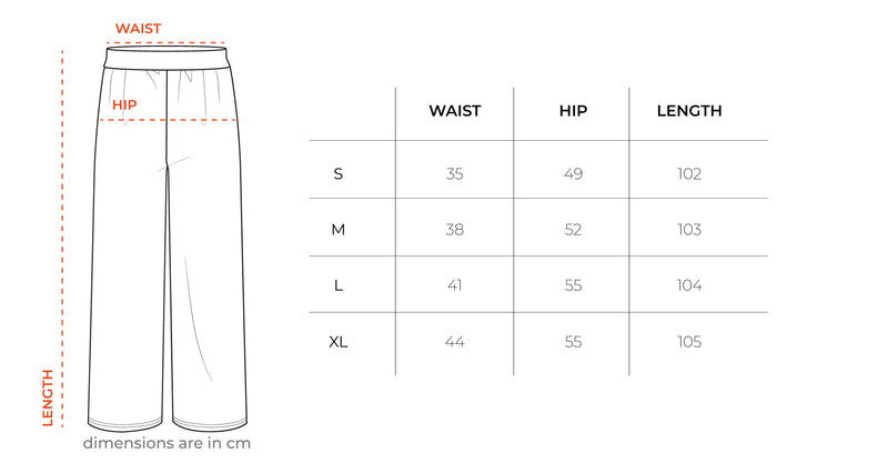 Male Blue Boxer Pants size chart