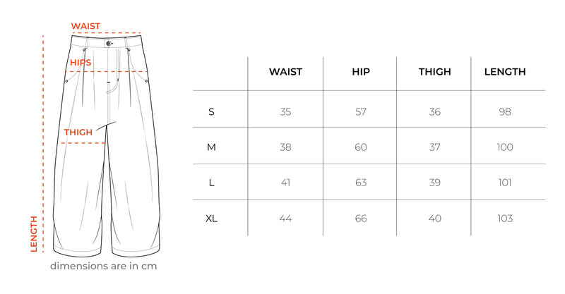 Male Grey Loose Office Pants size chart