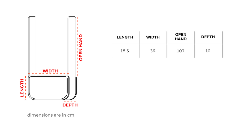 Monochrome Cross Sling Bag size chart