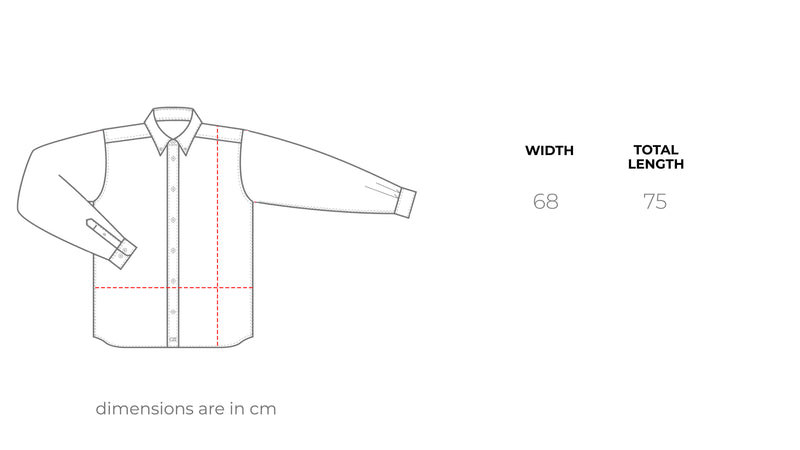 Fuchsia Plaid Oversized Shirt size chart