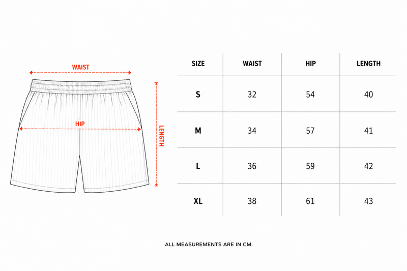 Female Grey Striped Oversized Shorts size chart