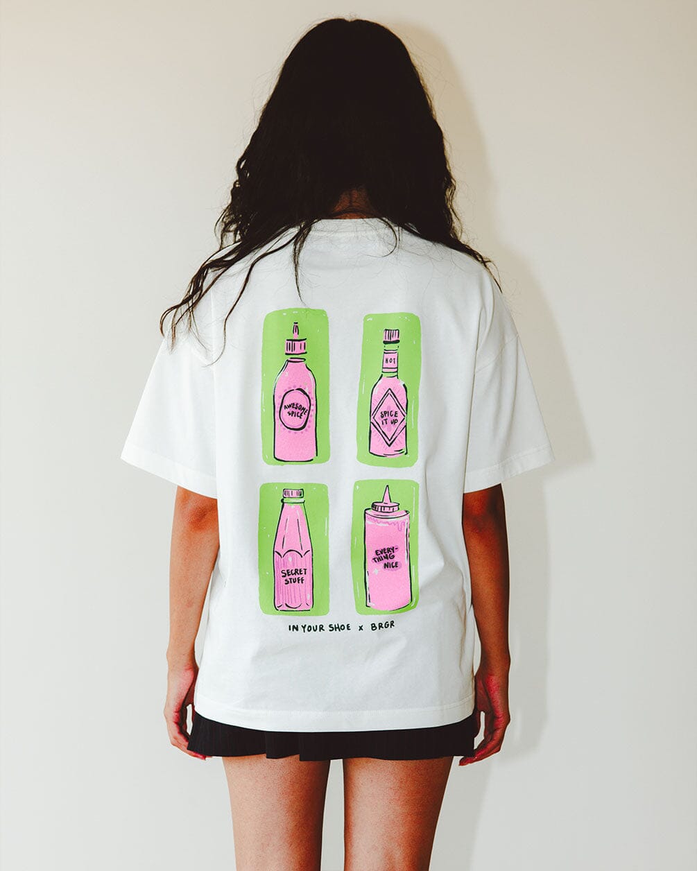 All In The Sauce Printed Oversized Tee Printed Oversized Tees IYS X BRGR M 