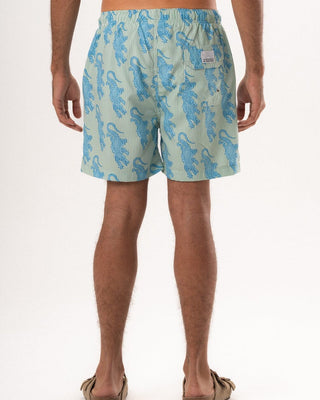 Alligator Green Striped Swim Shorts Swim Shorts IN YOUR SHOE L 