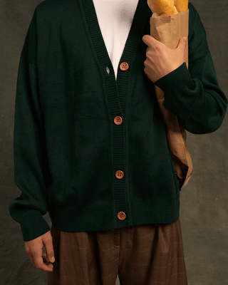 Antique Green Drop Shoulder Cardigan Cardigans IN YOUR SHOE 