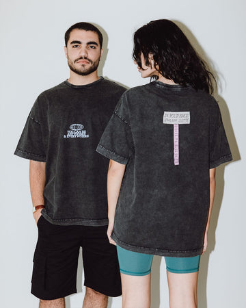 Anywhere & Everywhere Acid Washed Oversized Tee Washed Oversized Tee IN YOUR SHOE 