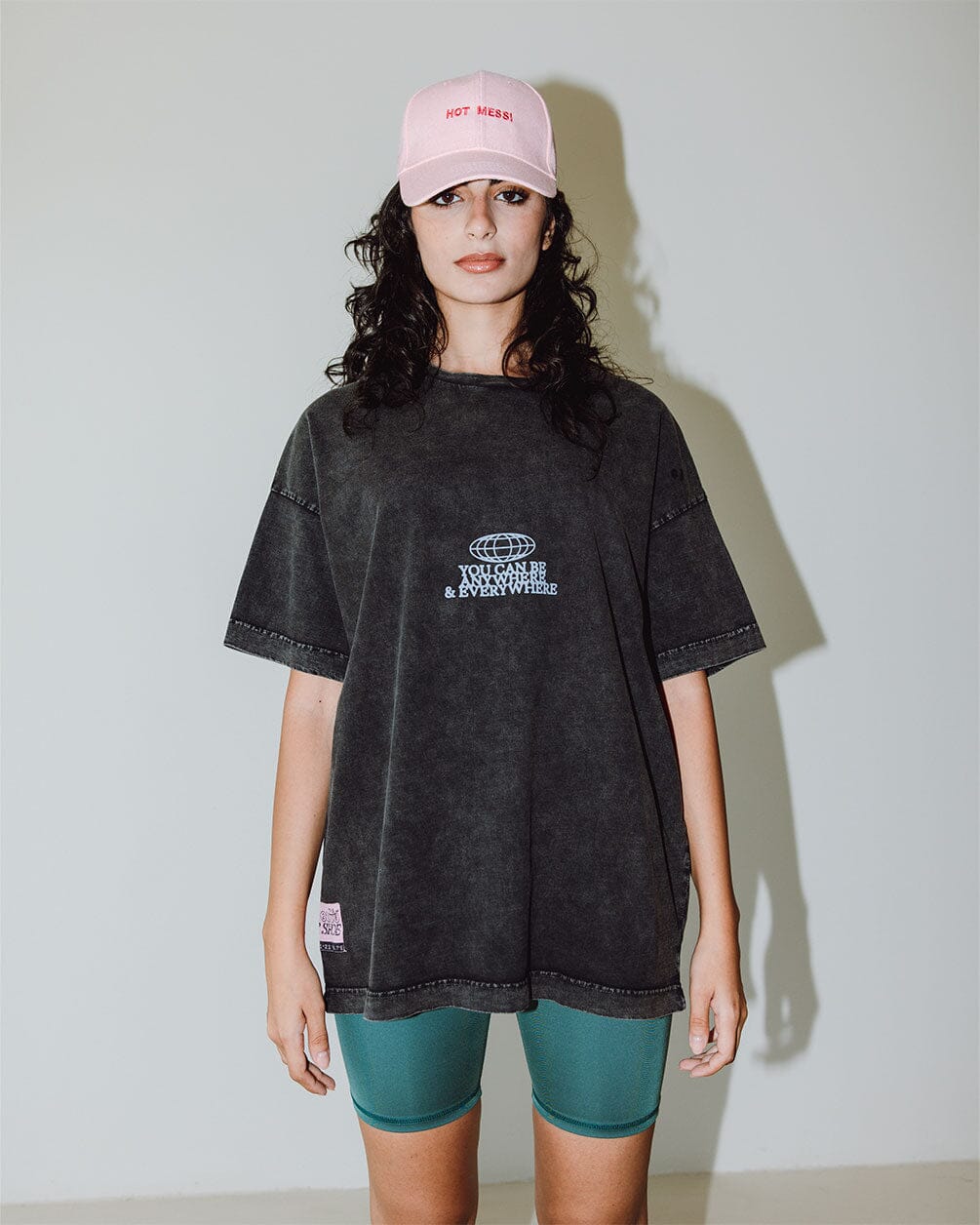 Anywhere & Everywhere Acid Washed Oversized Tee Washed Oversized Tee IN YOUR SHOE S 