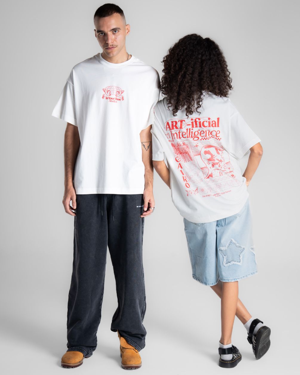 Artificial Intelligence Oversized Tee Printed Oversized Tees IN YOUR SHOE L 