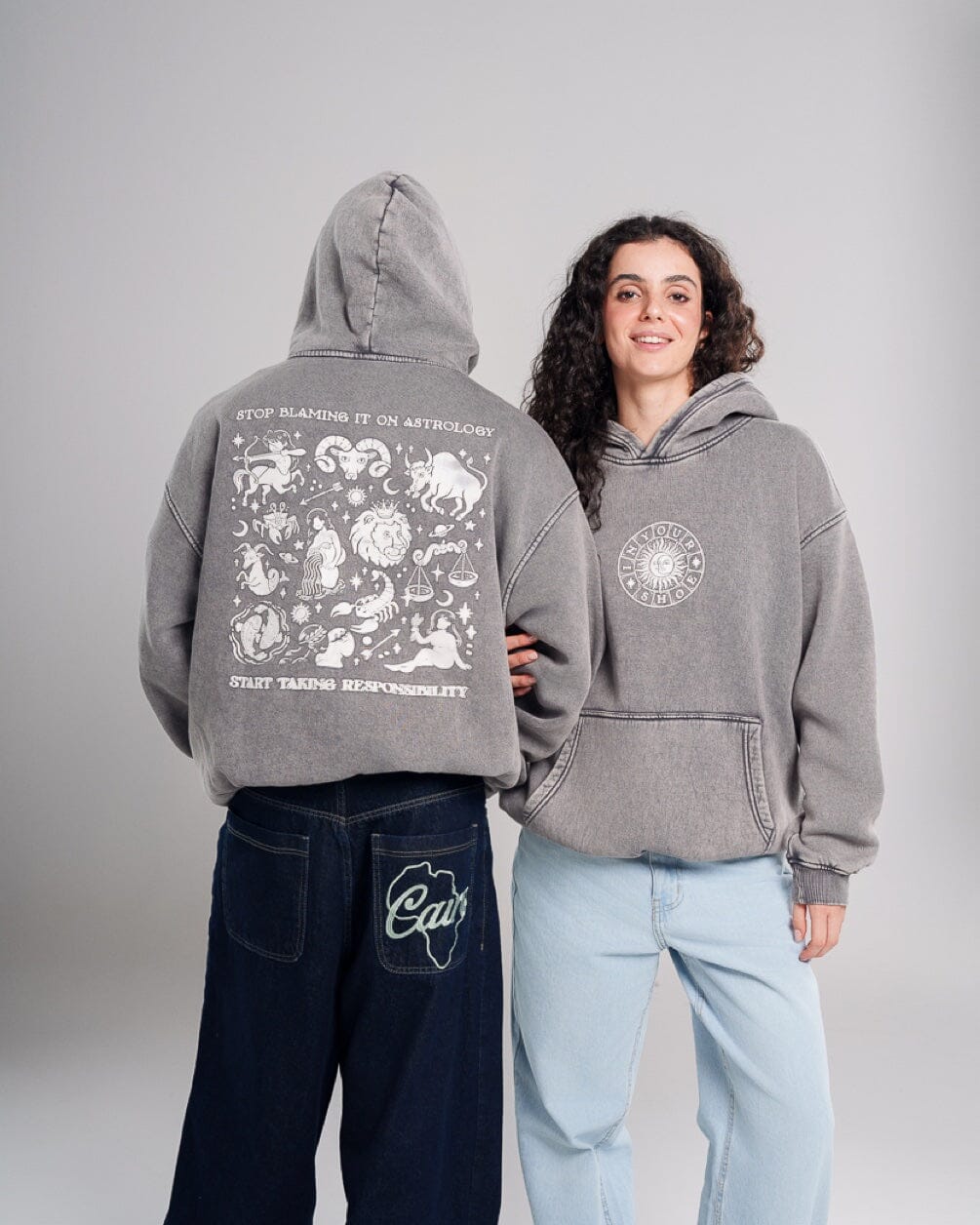 Astrobility Washed Hoodie Acid Washed Hoodies IN YOUR SHOE M 