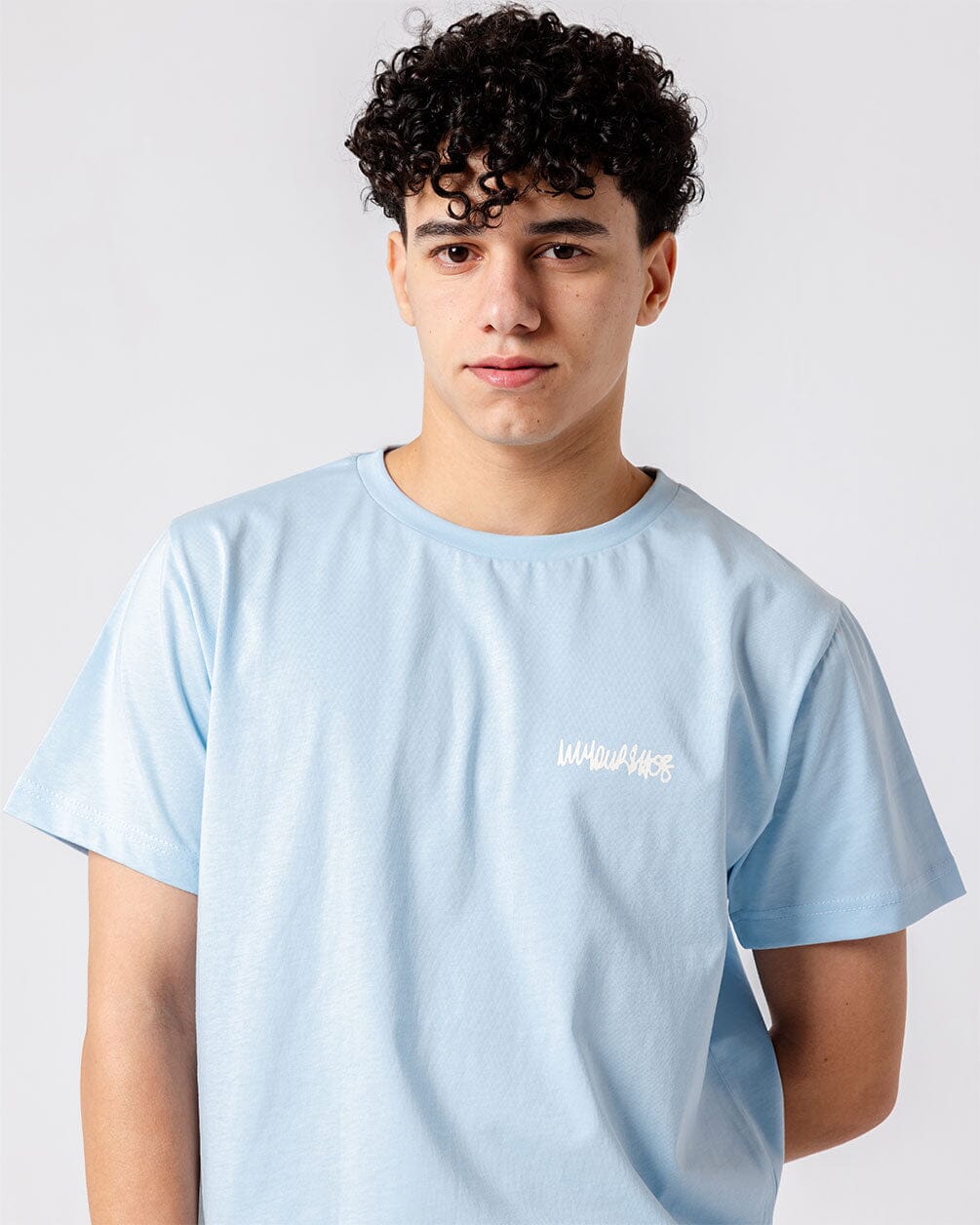 Baby Blue IYS Printed Regular Tee Printed Regular Tees IN YOUR SHOE 