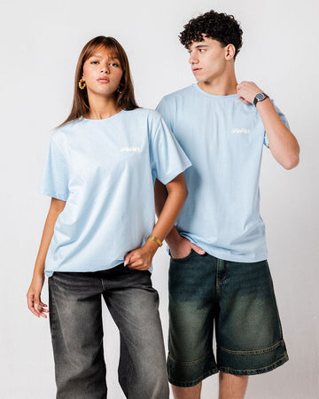 Baby Blue IYS Printed Regular Tee Printed Regular Tees IN YOUR SHOE L 