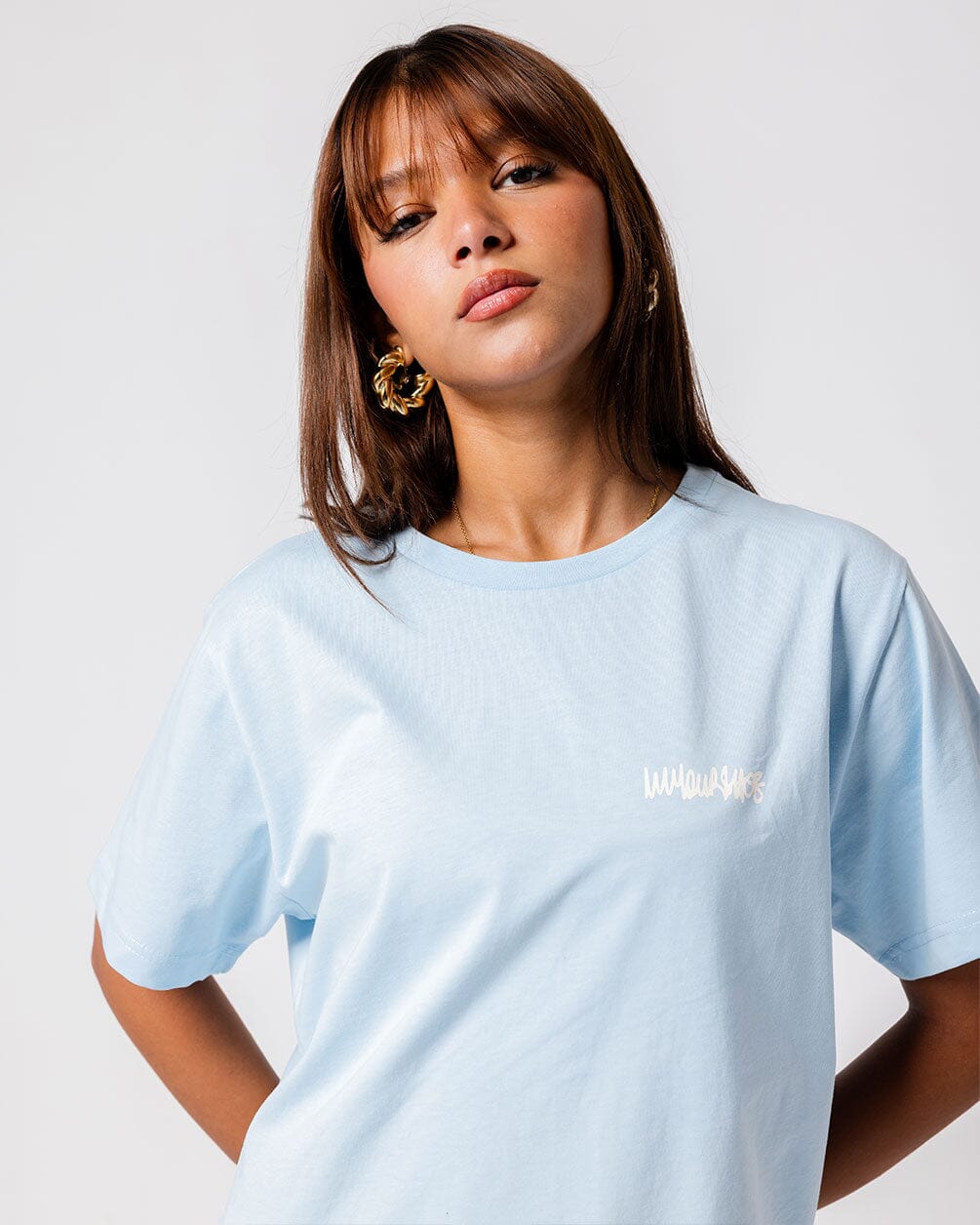 Baby Blue IYS Printed Regular Tee Printed Regular Tees IN YOUR SHOE 