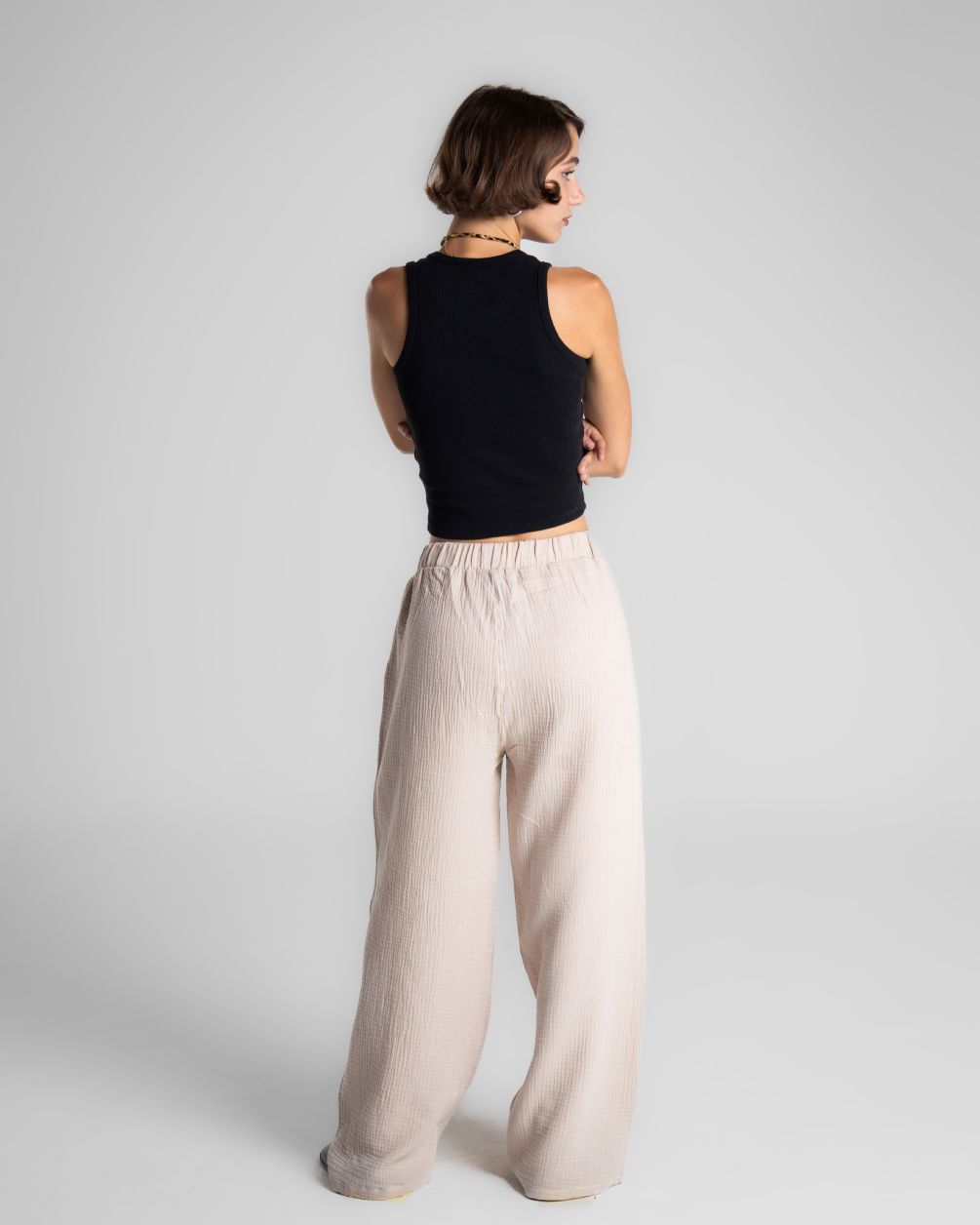 Beige Barrel Fit Linen pants Linen Pants IN YOUR SHOE 