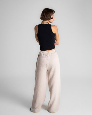 Beige Barrel Fit Linen pants Linen Pants IN YOUR SHOE 