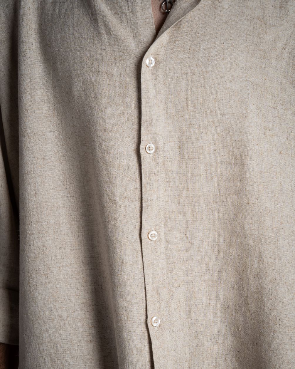 Beige Boyfriend Linen Shirt Boyfriend Shirt IN YOUR SHOE 