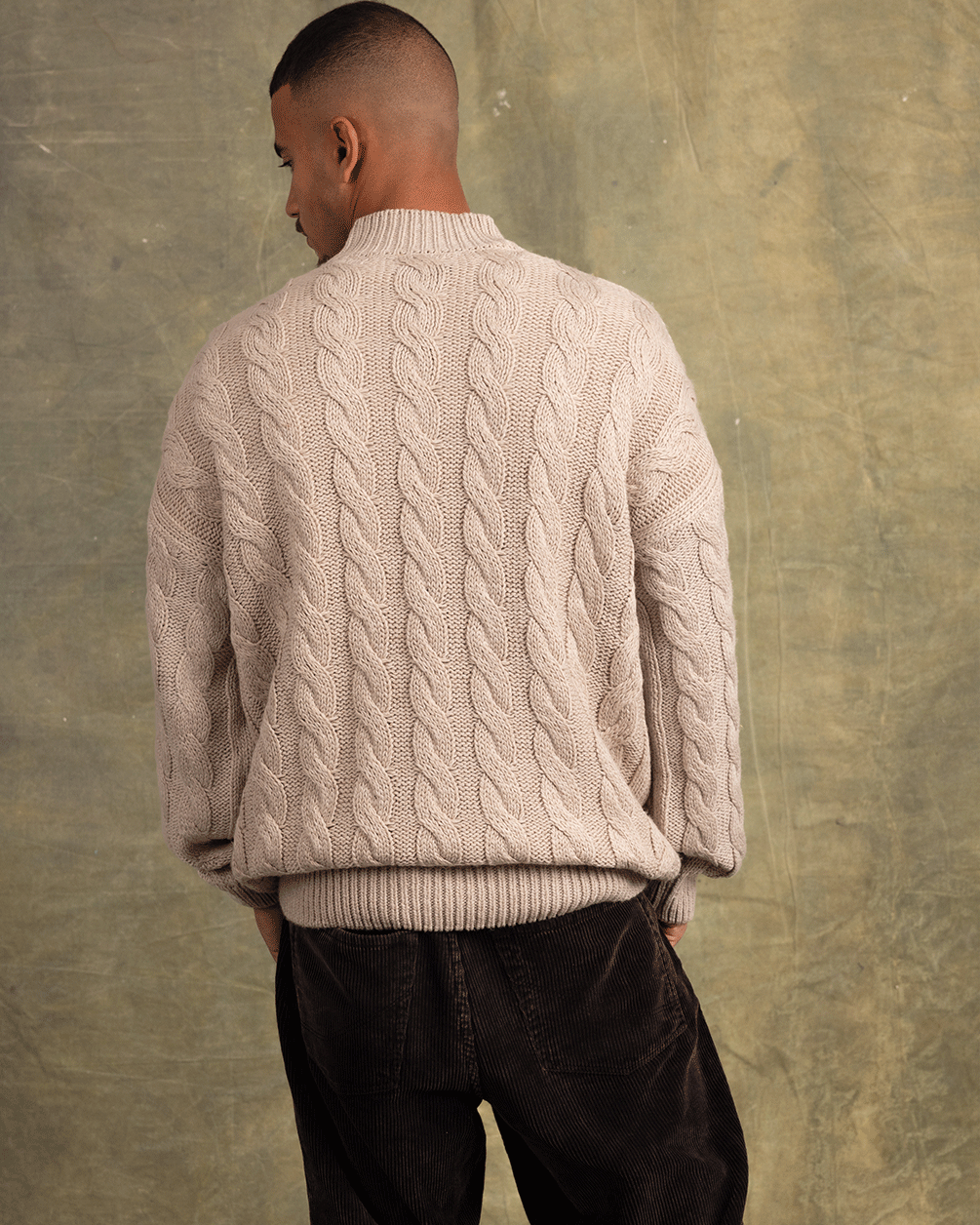 Beige Cable Knit Sweater Cable Knit Sweater IN YOUR SHOE 