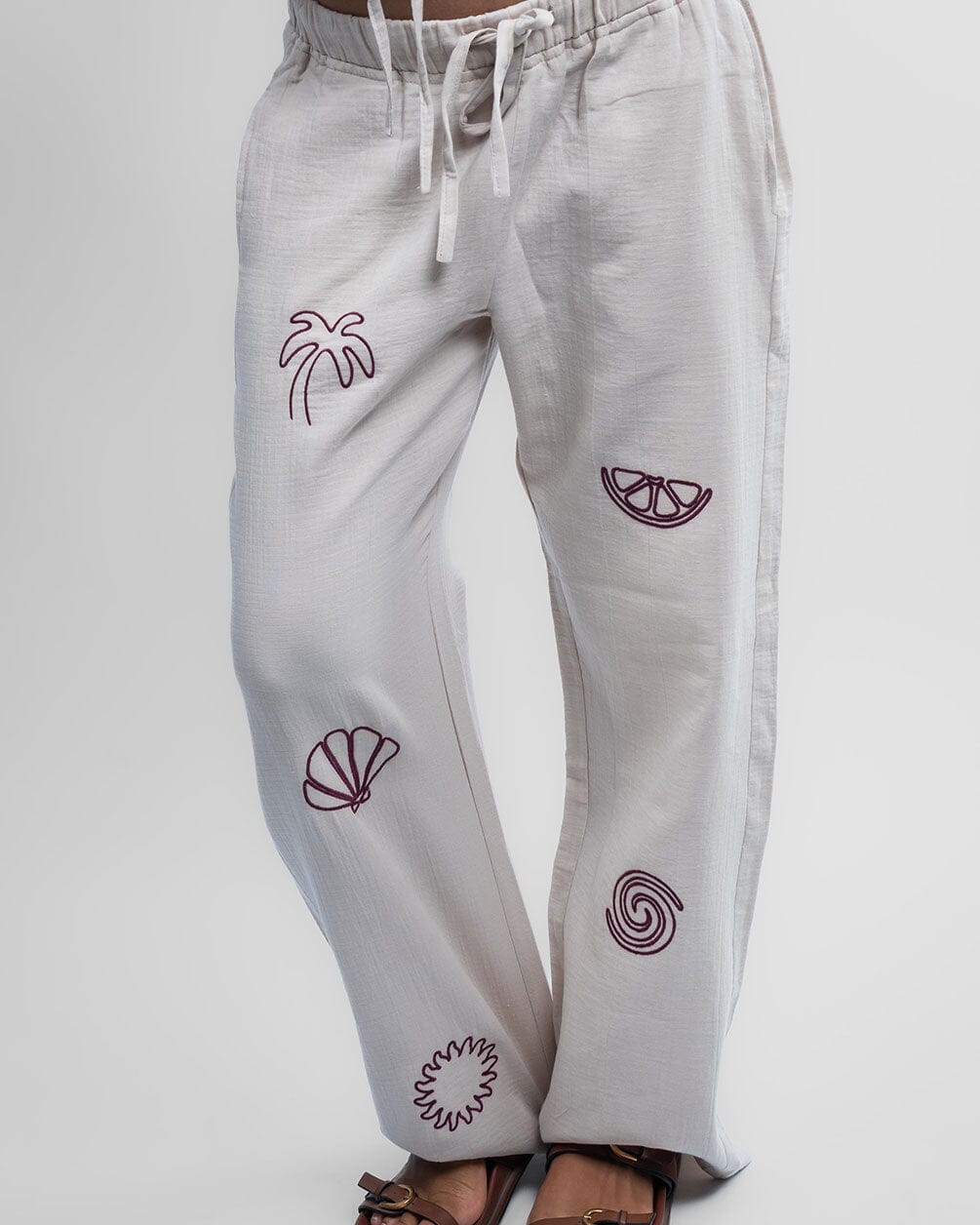 Beige Casual Linen Pants Linen Pants IN YOUR SHOE 