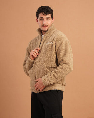 Beige Fleece Jacket Fleece Jacket IN YOUR SHOE M 