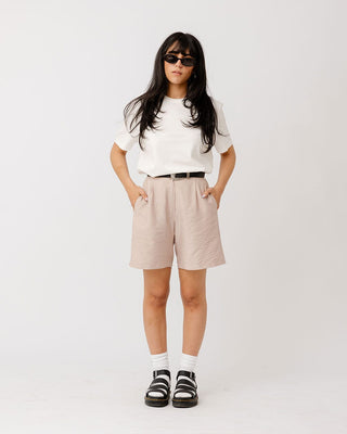 Beige Linen Shorts Linen Shorts IN YOUR SHOE S 