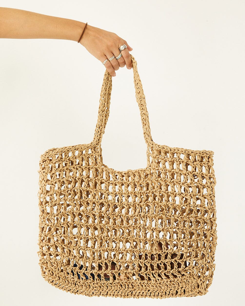 Beige Net Tote Bag Net Tote Bag IN YOUR SHOE 