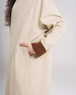 Beige Oversized Light Gabardine Coat Coats IN YOUR SHOE 