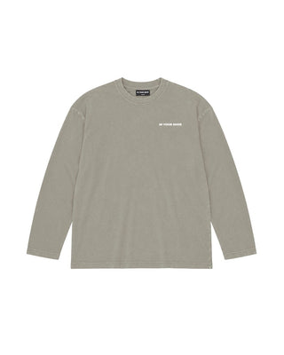 Beige Washed Oversized Long Sleeves Long Sleeves IN YOUR SHOE S 
