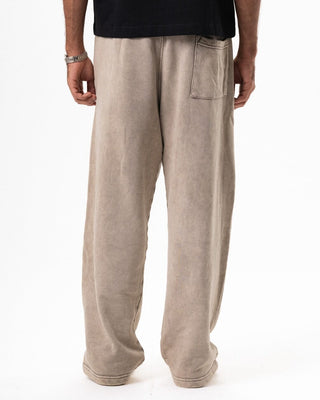 Beige Washed Wide Leg Swants Swants IN YOUR SHOE L 
