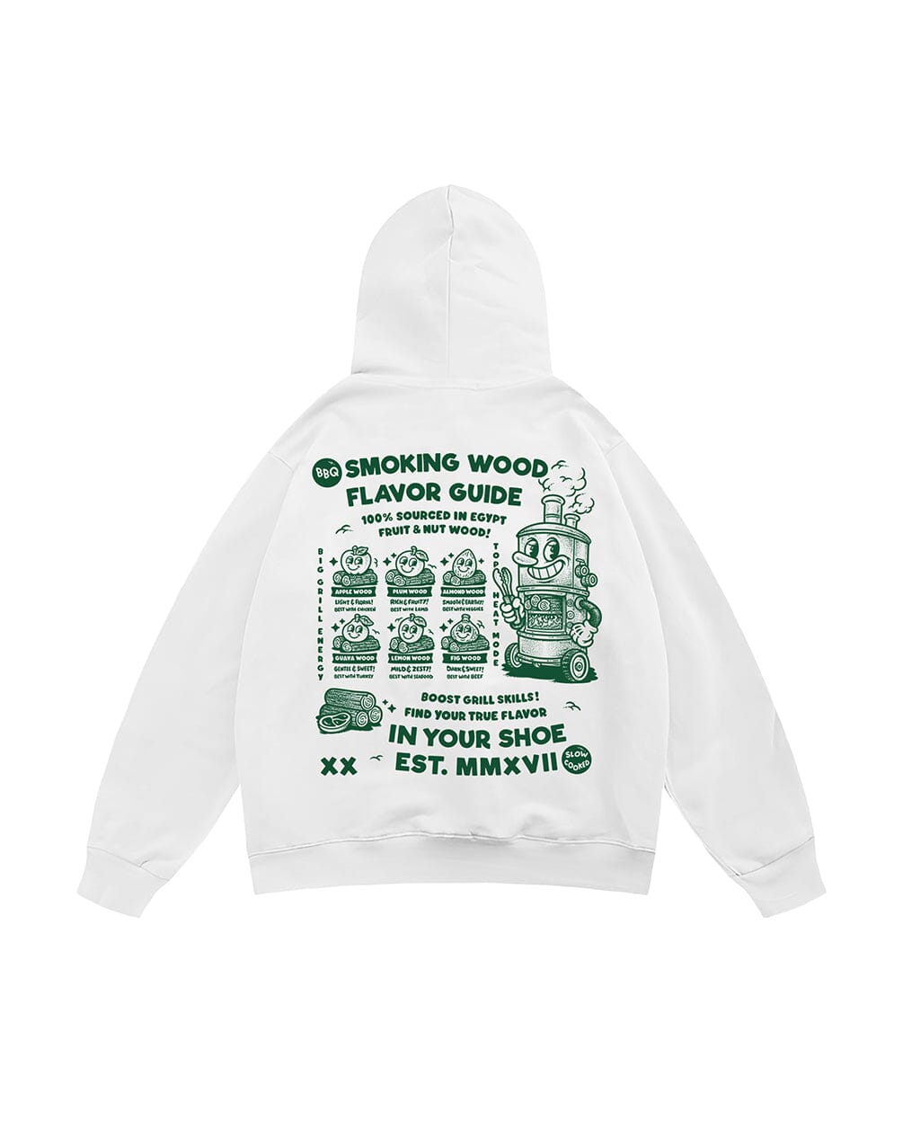 Big Grill Energy Oversized Hoodie Printed Hoodies IN YOUR SHOE S 