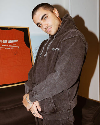 Black Acid Washed Hoodie Acid Washed Hoodies IN YOUR SHOE XL 