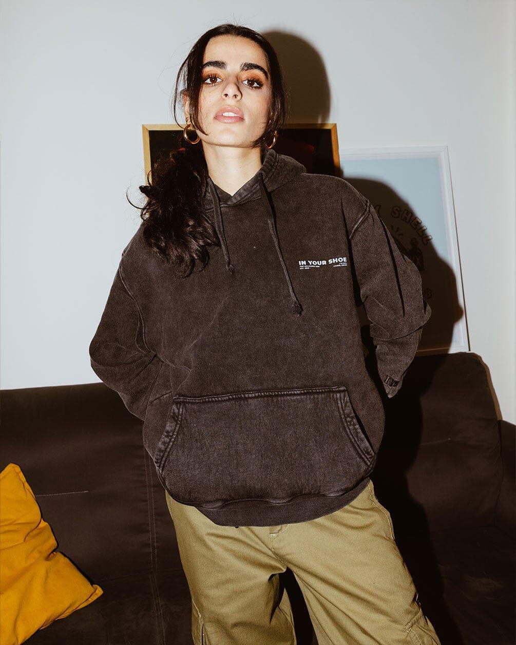 Black Acid Washed Hoodie – IN YOUR SHOE