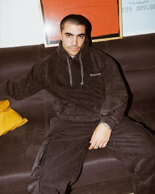 Black Acid Washed Hoodie Acid Washed Hoodies IN YOUR SHOE L 