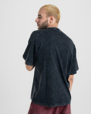 Black Acid Washed Oversized Tee Washed Oversized Tee IN YOUR SHOE 