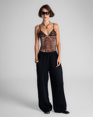 Black Barrel Fit Linen pants Linen Pants IN YOUR SHOE S 