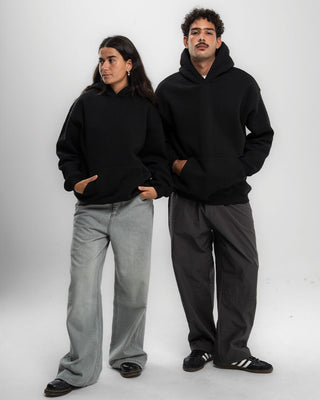 Black Basic Hoodie Plain Hoodies IN YOUR SHOE S 