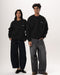 Black Basic Oversized Crewneck