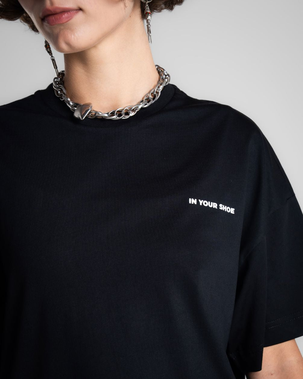 Black Basic Oversized Tee Basic Oversized Tees IN YOUR SHOE 