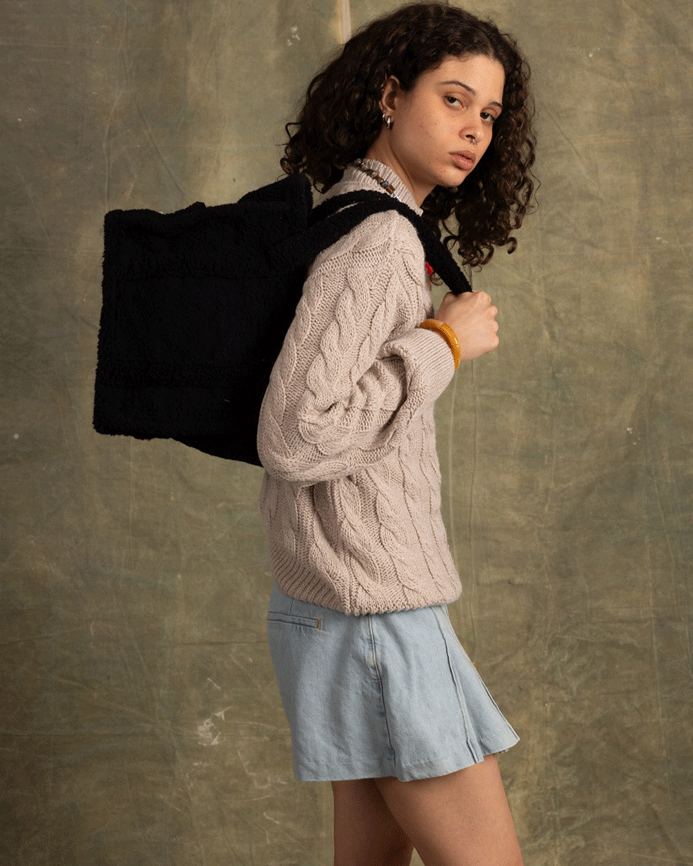 Black Boxy Tote Bag Boxy Tote Bag IN YOUR SHOE 