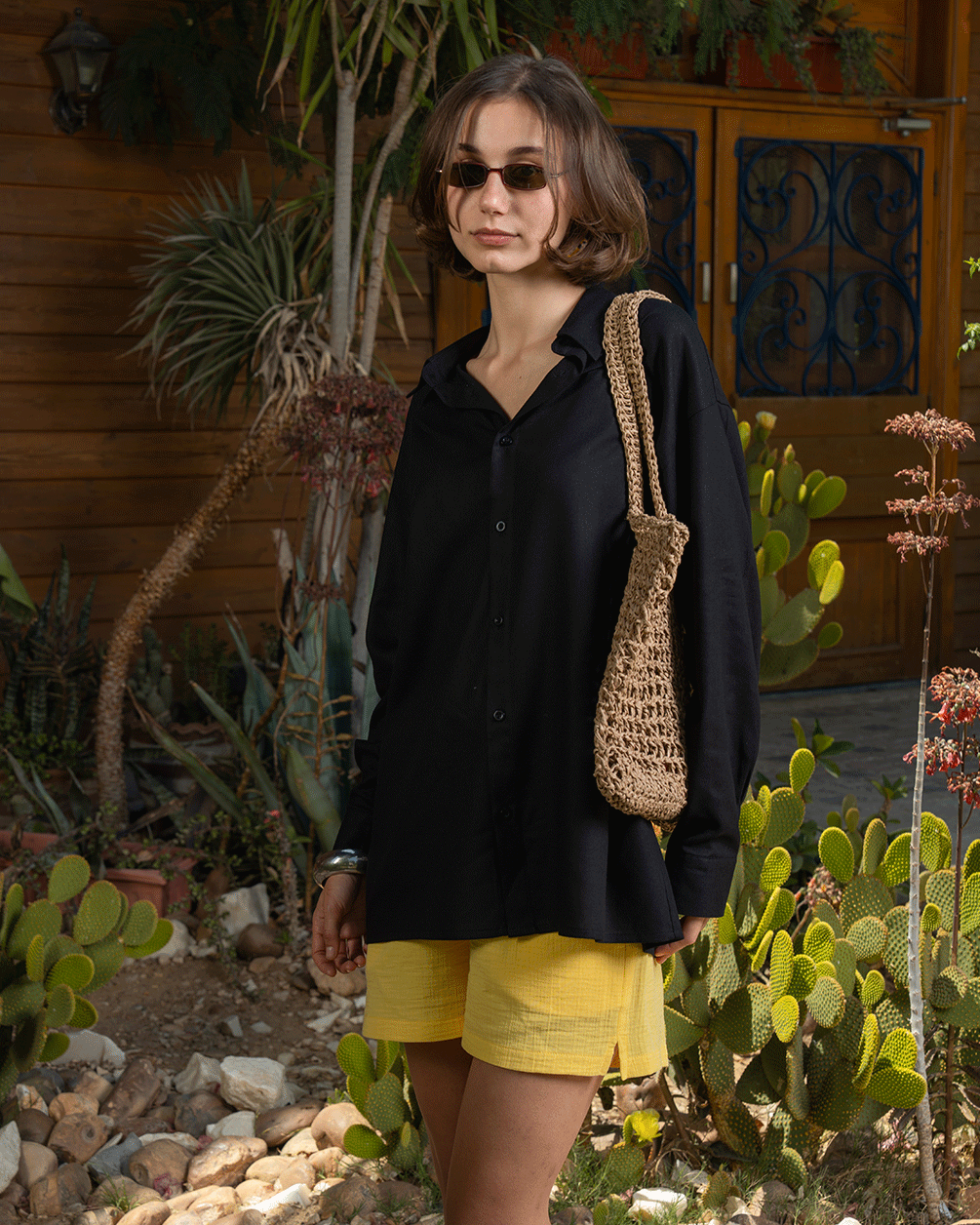 Black Boyfriend Linen Shirt Boyfriend Shirt IN YOUR SHOE S 