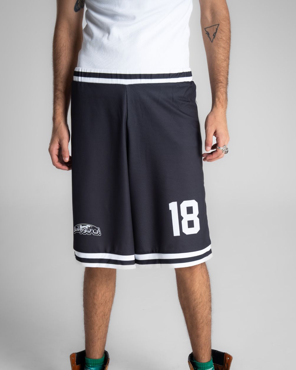 Black Cairo Jersey Shorts Sworts IN YOUR SHOE 