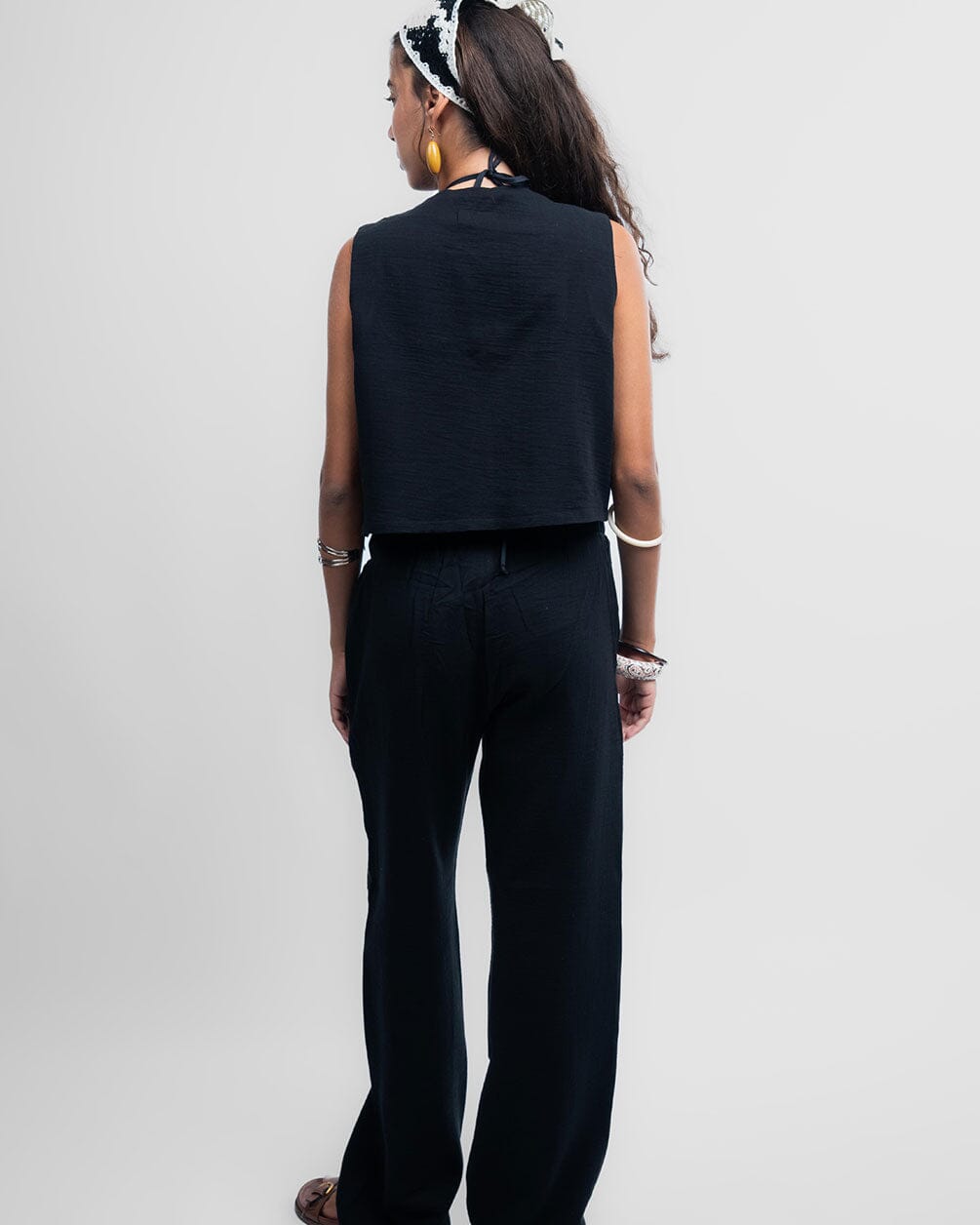 Black Casual Linen Pants Linen Pants IN YOUR SHOE 