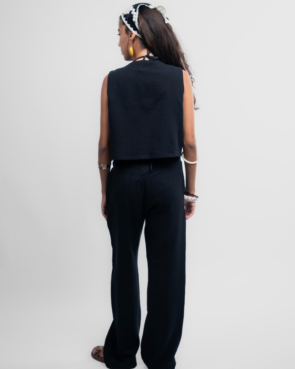 Black Casual Linen Set Bundle IN YOUR SHOE 