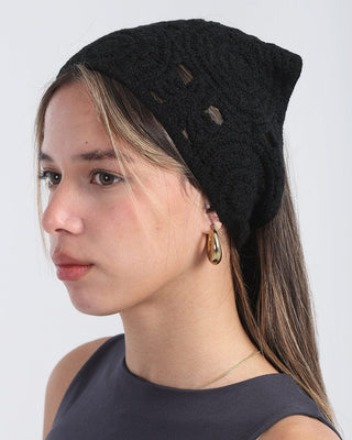 Black Crochet Bandana Bandana IN YOUR SHOE 