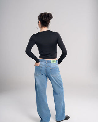 Black Fitted Long Sleeve Top Long Sleeve Tops IN YOUR SHOE XL 