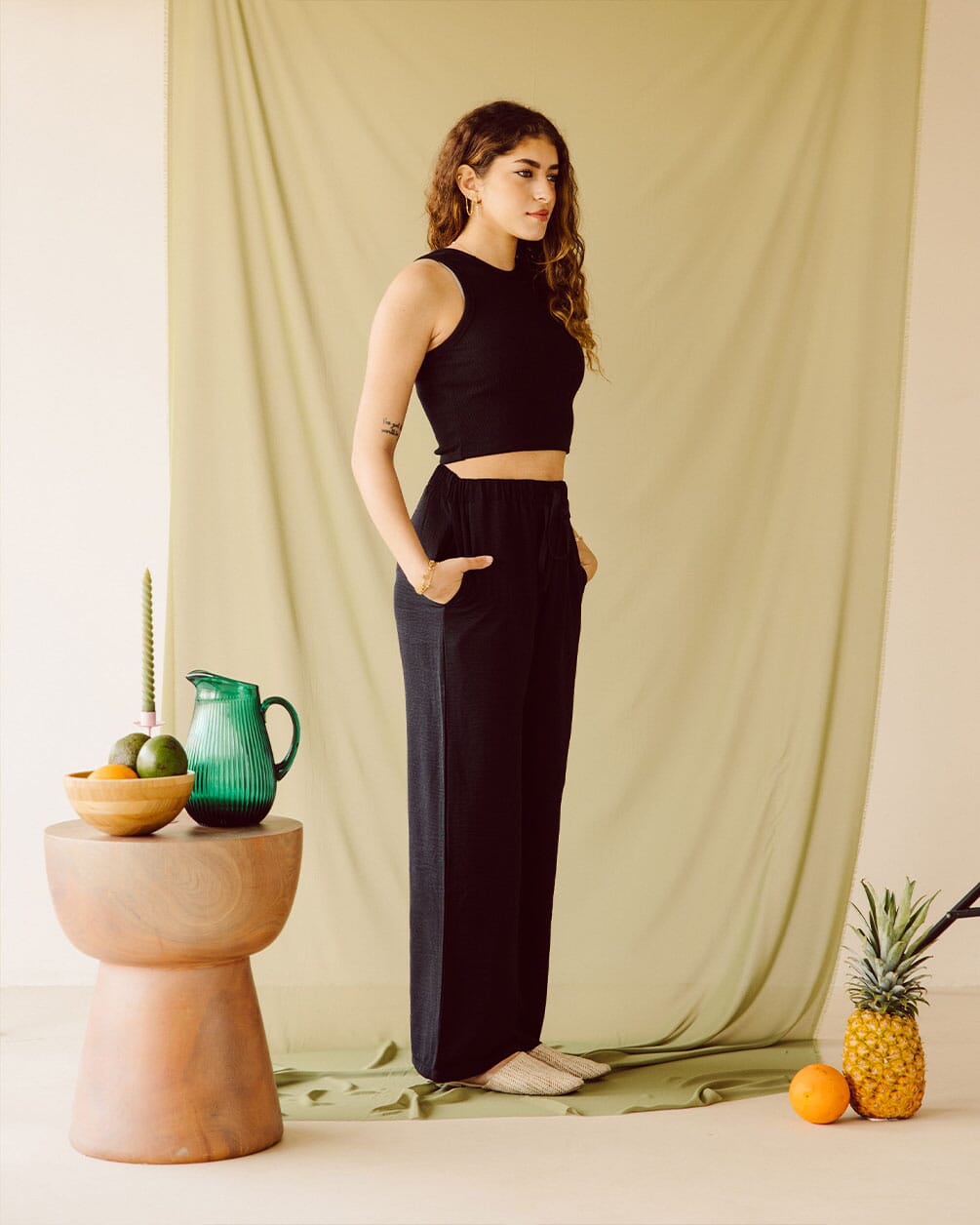 Black Flowy Pants Flowy Pants IN YOUR SHOE 