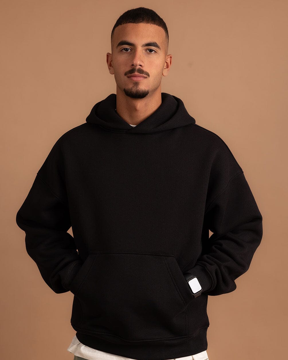 Black Heavy Boxy Hoodie Boxy Hoodies IN YOUR SHOE L 