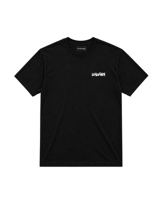 Black IYS Printed Regular Tee Printed Regular Tees IN YOUR SHOE 